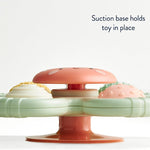 Itzy Ritzy Fidget Spinner Travel & Bath Toy - Textured Silicone Popper, Suction Cup Base for Stable Play