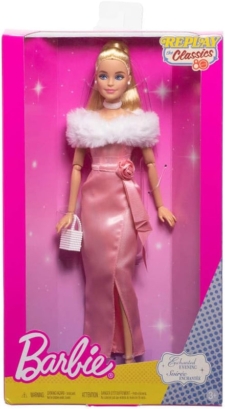 Barbie Enchanted Evening Fashion Doll in Pink Dress, Mattel Replay The Classics Collection