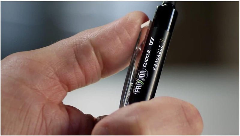 Pilot, FriXion Clicker Erasable Gel Pens, Fine Point Pens 0.7 mm, Pack of 12, Black