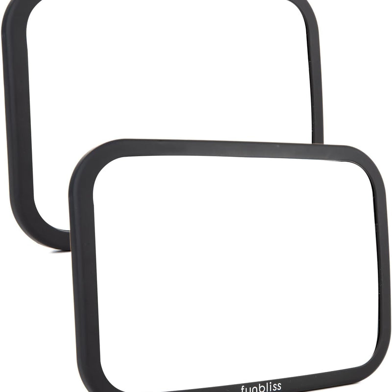 Funbliss Baby Car Mirror for Rear Facing Seat | 360° Rotation, Safety Certified Shatterproof Acrylic Glass, Clear Wide View,Infant Mirror for Car Seat Rear Facing