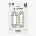 ezpz Baby-Led Weaning Food Cutters (2 pack in Sage) - 6/9 Months + | Food Prep for Infants - Designed by a Pediatric Feeding Specialist