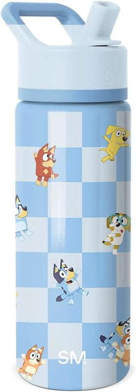 Simple Modern Disney Princess Kids Water Bottle & Toddler Cup | 14oz | Insulated Stainless Steel Princess Rainbows Toddler Water Bottle, Kids Tumbler with Straw | Spill Proof for School Girls Boys