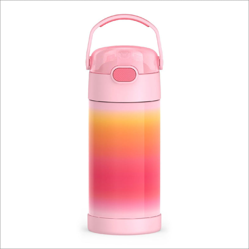 THERMOS FUNTAINER Water Bottle with Straw, 12oz, Construction | Kids Stainless Steel Insulated Water Bottle, Keeps Drinks Cold Longer for School & Play, BPA-Free