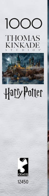 Ceaco – Thomas Kinkade Harry Potter Hogwart's Castle - 1000 Piece Silver Select Jigsaw Puzzle - Colorful Puzzles for Adults - Precision-Cut Pieces, Beautiful Artwork,