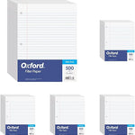 Oxford Filler Paper, 8 x 10-1/2 Inch Wide Ruled Paper, 3 Hole Punch, Loose Leaf Notebook Paper for 3 Ring Binders, 500 sheets (62330), white