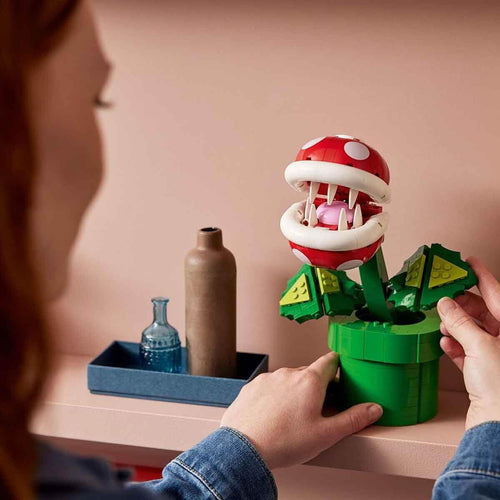 Build and display the LEGO Super Mario Piranha Plant with 540-piece set for adult fans, ages 18+ years