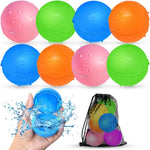 12Pcs Reusable Water Balloons, Pool Beach water Toys for Boys and Girls, Outdoor Summer Toys for Kids Ages 3-12
