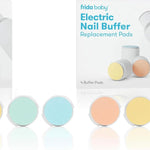 Frida Baby Electric Nail Buffer, Safe Baby Nail File & Trimmer Kit, White | For Newborn & Toddler Fingernails and Toenails, 4 Buffer Pads, LED Light, Storage Case, White