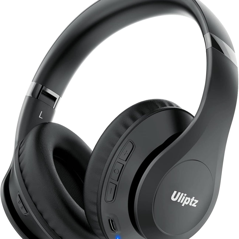 Uliptz Wireless Bluetooth Headphones, 65H Playtime, 6 EQ Sound Modes, HiFi Stereo Over Ear Headphones with Microphone, Foldable Lightweight Bluetooth 6.0 Headset for Travel/Office/Cellphone/PC