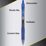 Pilot G2 Premium Gel Roller Pens, Fine Point 0.7 mm, Blue Ink Pens Fine Point, Pack of 5 - Ideal for School, Journaling, and Office Writing