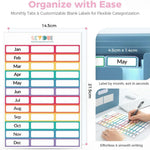 SKYDUE Accordion File Organizer, Expanding File Folder with 13 Pockets, Portable Document Paper Bill Receipt Organizer, Home School Office Supplies, Letter A4 Size Haze Blue