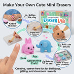 DIY Clay Cute Mini Animal Eraser Kit for Kids Ages 4-12 | Birthday Gifts for Girls & Boys, Students Desk Pet Animals, Make Your Own Erasers, Arts and Crafts
