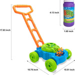 Lydaz Bubble Lawn Mower for Toddlers 18" Push Mower with Realistic Sounds and Bubble Maker for Indoor and Outdoor Play