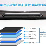 funbliss Car Seat Protector for Child Car Seat | Auto Seat Cover Mat, Thickest Padding, Protects Leather & Fabric Upholstery, PVC Leather Reinforced Corners