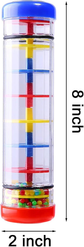 TDOCK 2 Pack Rainmaker Rain Stick Musical Instrument for Babies, Toddlers and Kids, 8 Inch Rainfall Rattle Tube Rainstick Shaker Toy