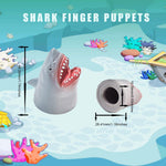 AQKILO 5-Piece Shark Finger Puppet Set, Premium PVC Ocean Animal Theater Props, Eco-Friendly Novelty Toys for Kids and Adults, Ideal Gifts and Party Favors.