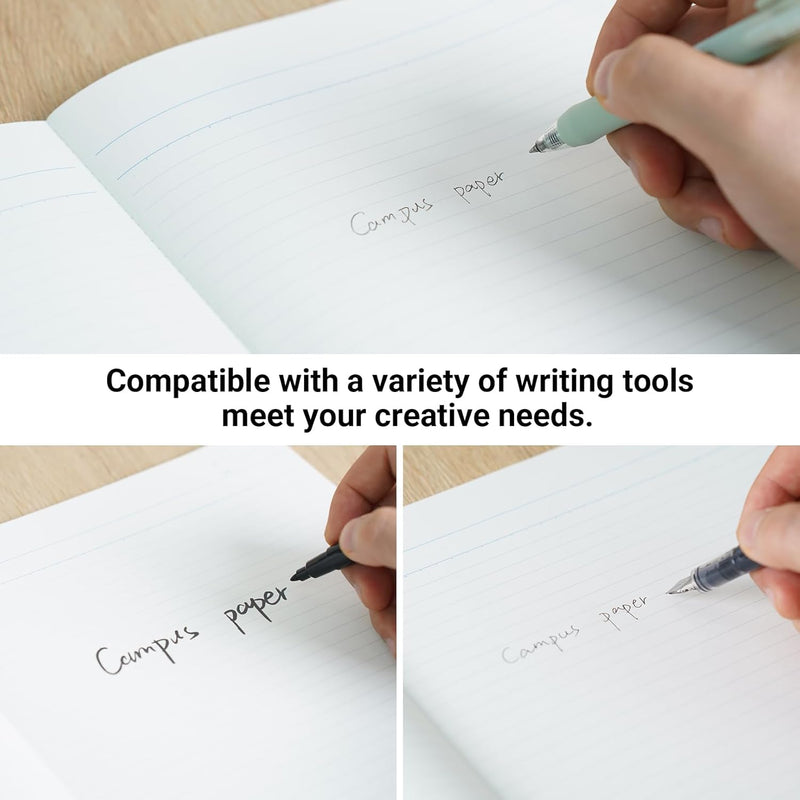 KOKUYO Composition Notebooks, 5 Pack Campus Semi-B5 Comp Book with B 6mm Ruled, 30 Sheets, Classic School Lined Notebook, Journal Notebook for Women Work Study Note Taking (NO-3CBNx5)
