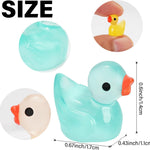 CRTWDMAN 240Pcs Luminous Mini Resin Ducks,Tiny Duck Glow in The Dark,Little Ducks,Small Ducks to Hide,Miniature Figures for Party Favor