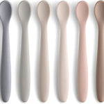 6-Piece Silicone Baby Feeding Spoons, First Stage Infant Spoons, Soft-Tip Easy on Gums I Baby Training Spoon | Infant Utensils Feeding Supplies, Dishwasher & Boil-proof