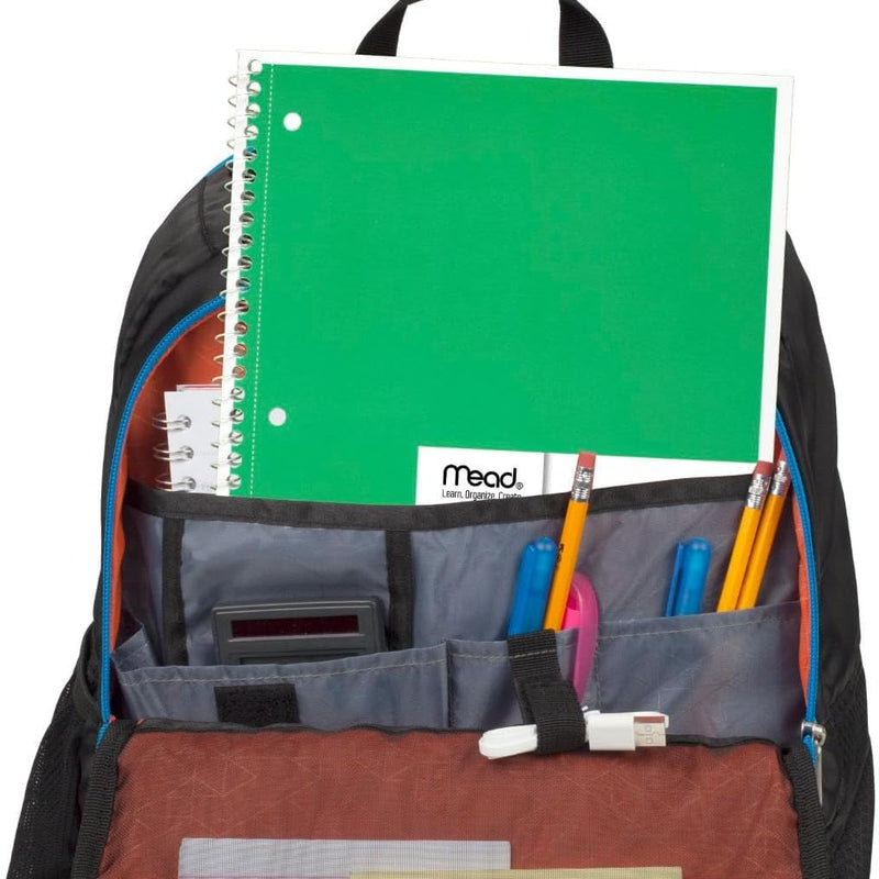 Mead Spiral Notebook, 6 Pack, 1 Subject, Wide Ruled Paper, 7-1/2" x 10-1/2", 70 Sheets per Notebook, Colors Will Vary (930201-ECM25)