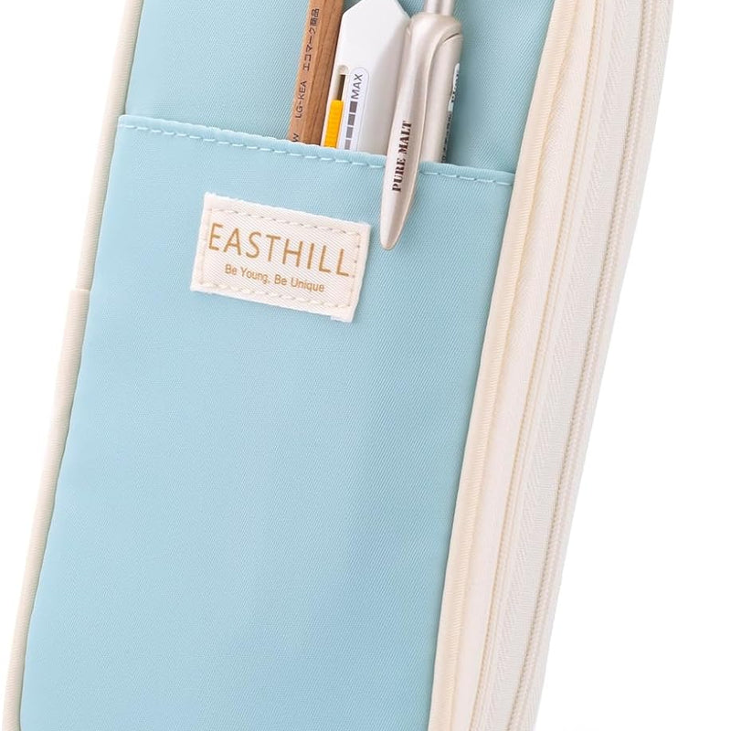 EASTHILL Big Capacity Pencil Case Large Pencil Pouch Stationery Pen Bag for Teen Girls-Pink
