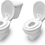 Ingenuity Ready Set Go Potty Training Toilet, Removable Bowl, Non-Skid Bottom, Wide Stable Base, Age 18 Months & Up, White & Grey