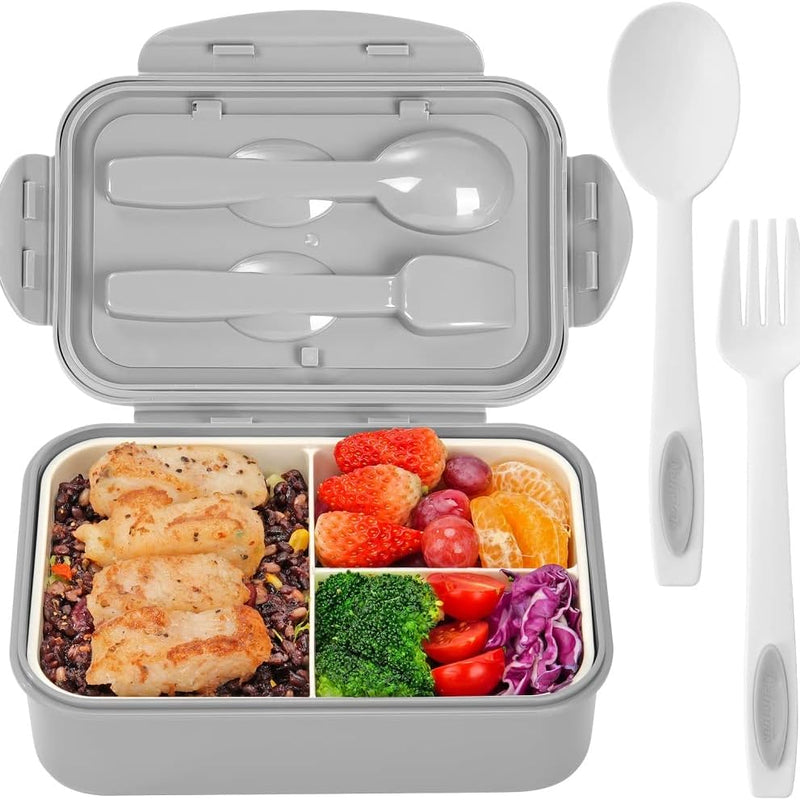 LOVINA Bento Boxes for Adults - 1100 ML Bento Lunch Box For Kids Childrens With Spoon & Fork - Durable for On-the-Go Meal, BPA-Free and Food-Safe Materials