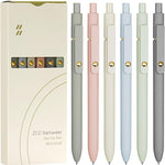 UIXJODO 6 Pcs Gel Pens 0.5mm Quick Dry Black Ink Pens Fine Point Smooth Writing Pens, Cute Office and School Supplies Gifts for Women Teacher Students (6 Pcs Ombre Gold)