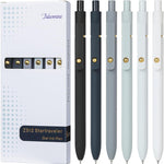 Ddaowanx Gel Pens, 0.7mm Quick Dry Black Ink,Fine Point Smooth Writing Pens,Office School Supplies,Gifts for Women Man(6Pcs Black White Gray, Black)