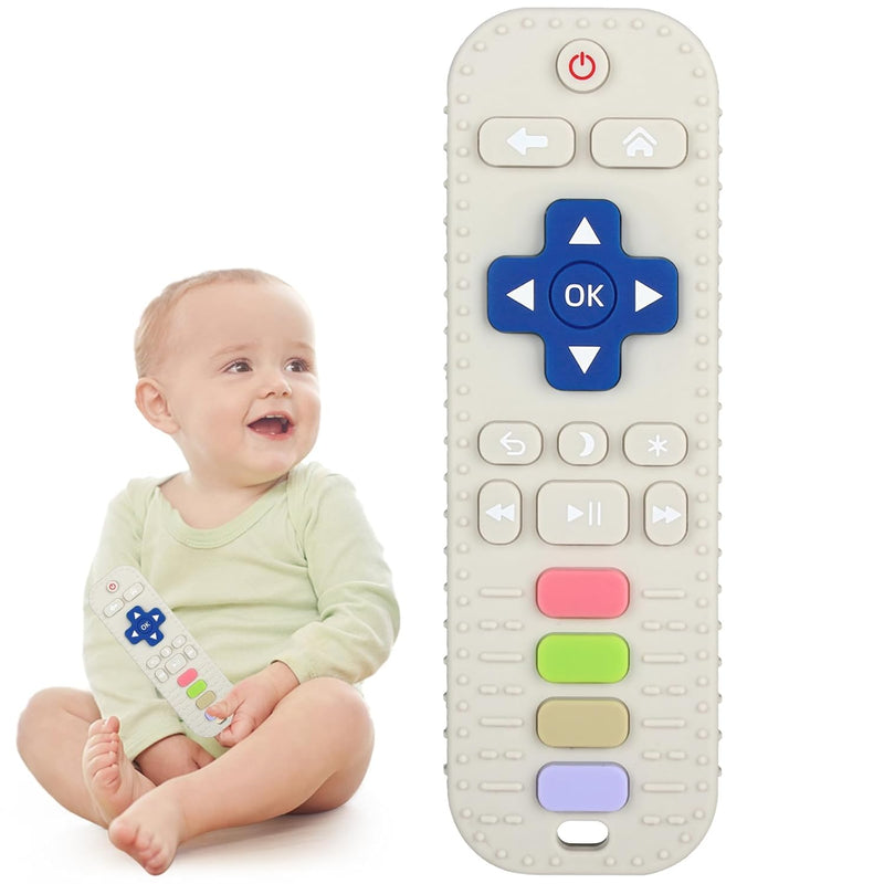 Chuya Remote Teethers Silicone Baby Teething Toys, TV Remote Teether for 3-6-12-18 Months Babies