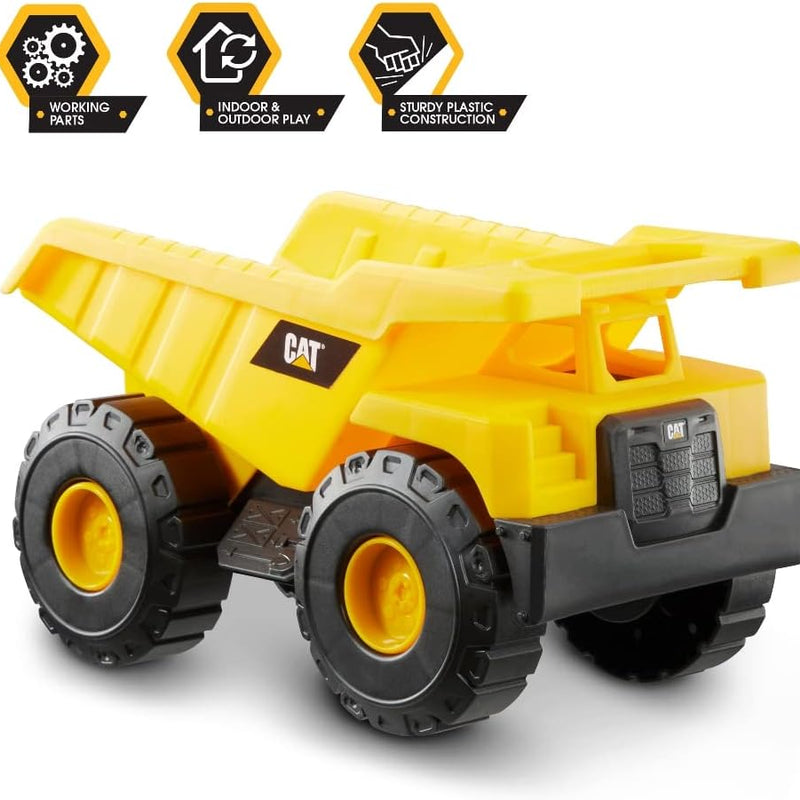 Cat Construction 7" Dump Truck, Loader & Excavator Toys Combo Pack for Kids 3+