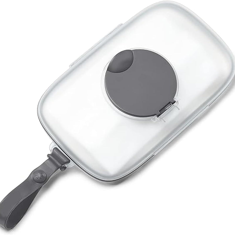 Skip Hop Baby Wipes Dispenser Case, Holds Up to 40 Wipes, Grab & Go Travel Wipe Holder with Snug Seal, Oat
