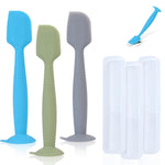 babove Baby Diaper Cream Spatula Applicator 3 Pack Butt Paste Spatula Soft Silicone,Diaper Rash Cream Applicator, Baby Essentials Must Haves Newborn Stuff (Red Green Grey)