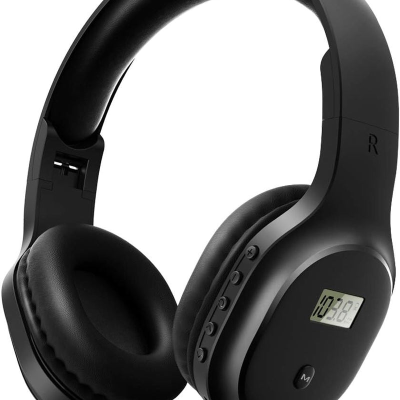 Rechargeable and Portable Personal FM Radio Headphones with Best Reception, Wireless Headset Radio Ear Muffs for Jogging, Mowing, Cycling, Meeting FM Receiver