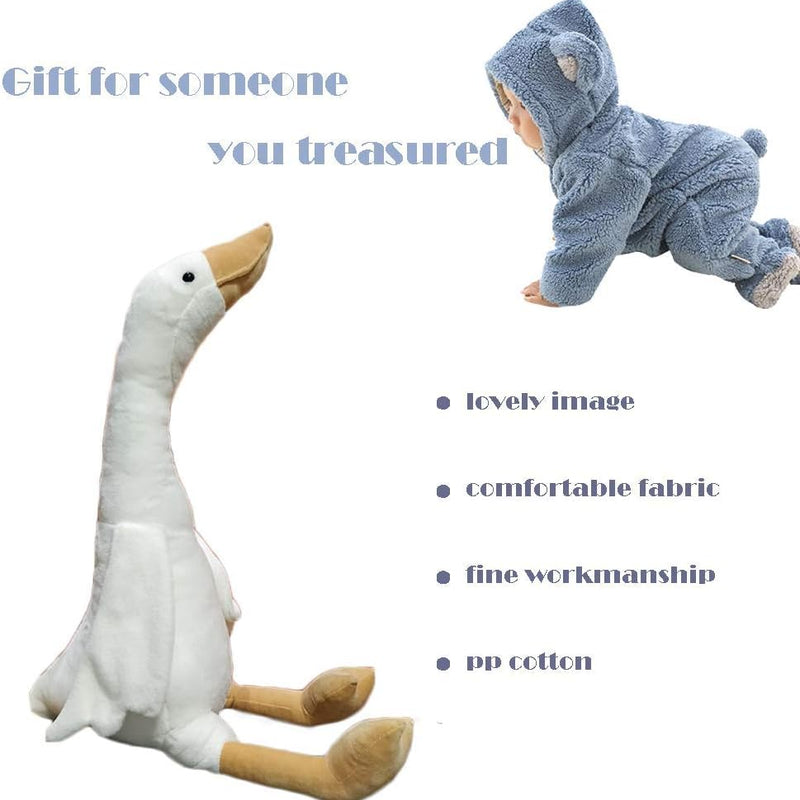 15.7" Swan Stuffed Animal,Goose Plush White Stuffed Animal Toy Gifts for Kids