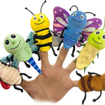 6-Piece Insect Finger Puppet Set for Kids & Toddlers, Soft Fabric Mini Hand Puppets, Realistic Animal Characters for Engaging Role-Playing & Interactive Storytelling Activities.