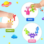 Baby Bath Toys: Suction Montessori Fidget Toys for Toddlers - Sensory Building Playset for Travel & Gifts