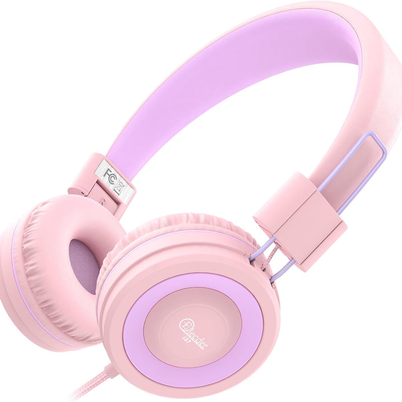 ELECDER i37 Kids Headphones for School Children Girls Boys Teens, Green | Foldable Adjustable Lightweight, 3.5mm Audio Jack On Ear Headphones for Smartphones Chromebook Computer PC Tablets Travel