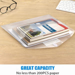 Sooez 10 Pack Plastic Envelopes File Folders, Clear Folder for Document US Letter A4 Size Poly Envelopes with Label Pockets for School Home Work Office Organizer, Clear