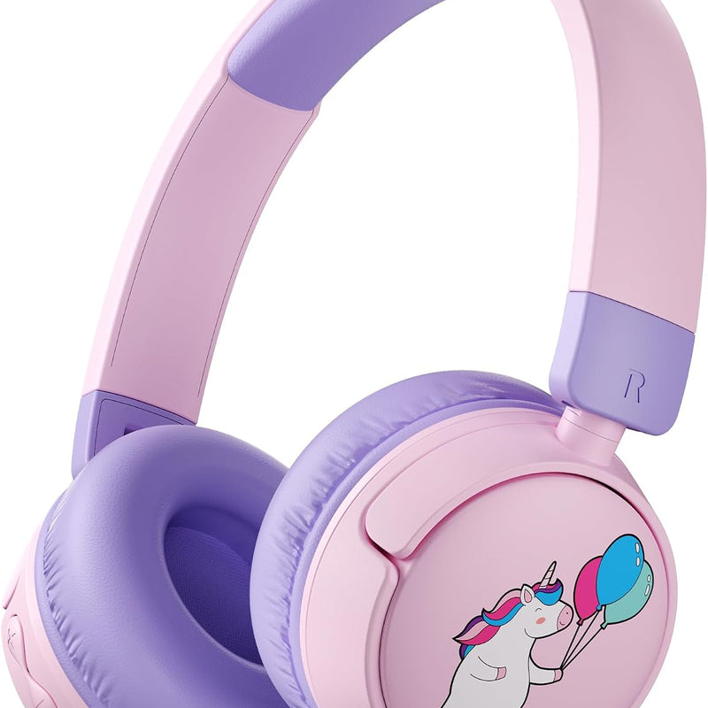 Kids Headphones Bluetooth for Girls, Toddler Headphones Wireless for School | 85/95dB Volume Limited, 50H Playtime, Bluetooth 6.0, Built in Mic, Fast Charging for Tablet, iPad, Cellphone