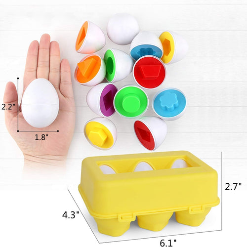 VUIYA Color Matching Egg Set for Kids - Educational Toy for Color and Shape Recognition
