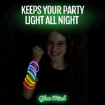100 Ultra Bright Glow Sticks Party Pack - 8" Glowsticks Party Favors with Bracelets and Necklaces