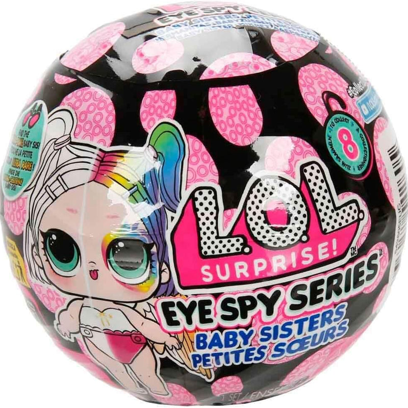 LOL Surprise Eye Spy Series Baby Sisters Dolls with Color Change Feature and Interactive Ball Packaging