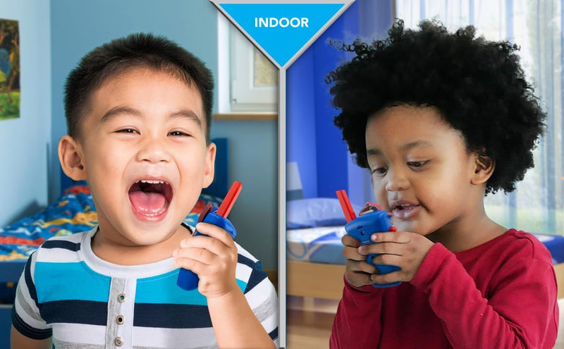 Ekids Paw Patrol static-free extended range walkie talkies for kids indoor and outdoor use, Chase Marshall