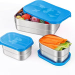 Small (1 CUP) Stainless Steel Snack Containers for Kids | Easy Open Leak Proof Food Containers with Silicone Lids - Perfect Metal Toddler Lunch Box for Daycare and School (8oz)