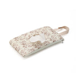 Quilted Baby Wipe Holder Floral Wipe Pouch Portable Hanging Wet Wipes Bag for Stroller, Travel