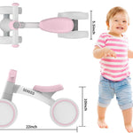 SEREED Baby Balance Bike for 1 Year Old Boy Girl, First Birthday Gift Toy | 12-24 Months Toddler Bike, First Learning Ride on Toys, 4 Silent Wheels Indoor Outdoor Baby Walker
