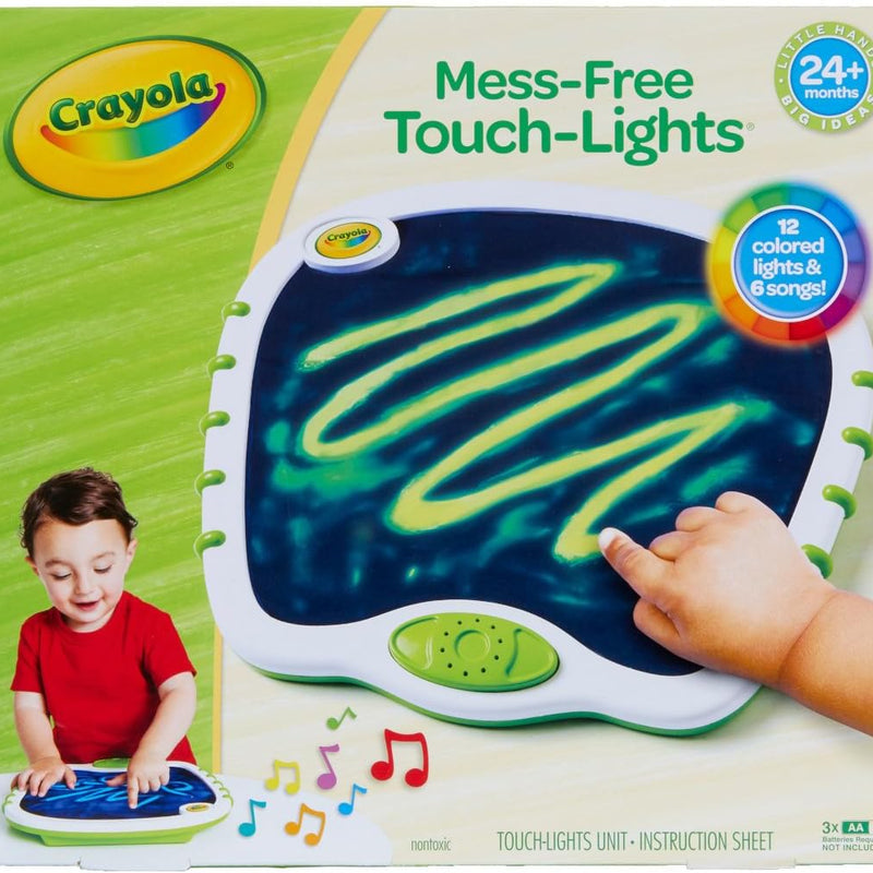 Crayola Toddler Touch Lights, Musical Sensory Toys for Toddlers, Learning Gifts, Light Up Drawing Pad, Mess Free Painting, Travel Activity, 2+