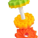 Fat Brain Toys SpinAgain, Baby Stacking & Spinning Toys for Toddlers Ages 1+ | Spinning gears stacker. Reversible base. Tactile, developmental learning for babies, toddlers, preschoolers, ages 12 months+
