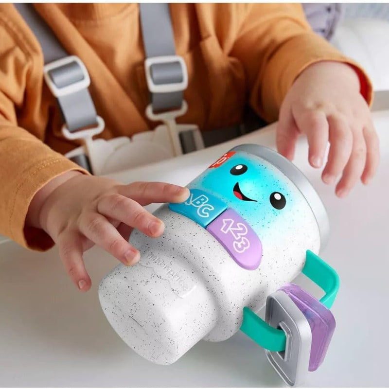 Fisher-Price Baby & Toddler Toy Laugh & Learn Coffee Mug Musical Activity with Lights & Educational Songs for Infants Ages 6+ Months | Pretend Cup, Educational Music & Lights, Busy Activities, Infants & Toddlers Ages 6+ Months